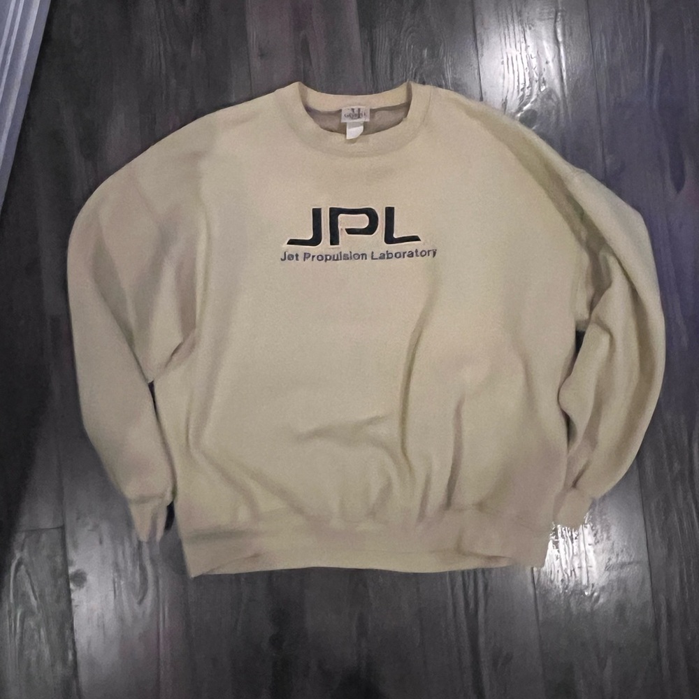 Vintage Rare JPL Jet Propulsion Systems Crewneck Yellow Sweater